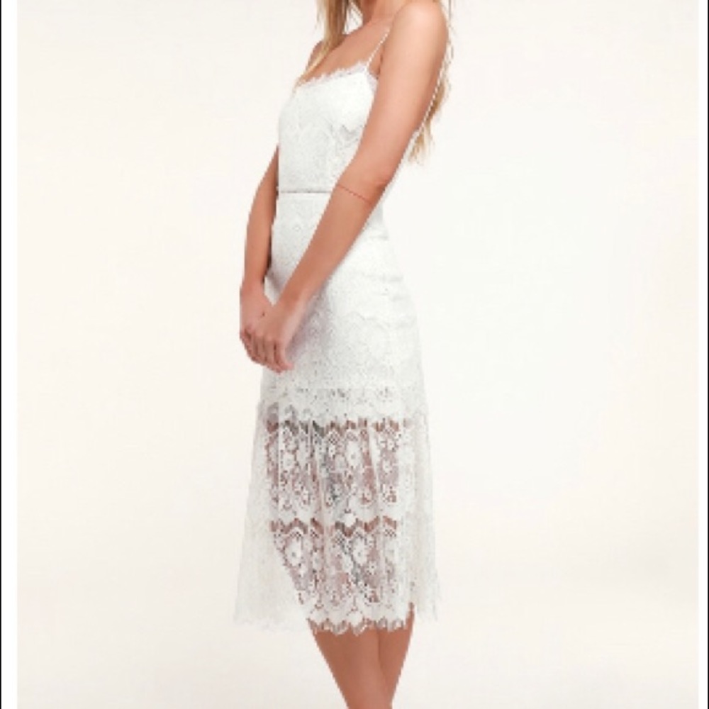 Cute Lace LuLus Midi Dress!